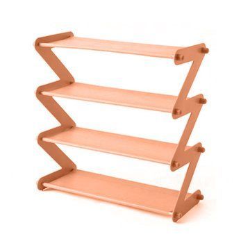 Полка для обуви органайзер компактный стойка складная Shoe Rack YH 8802 4 полки. Цвет: оранжевый ws32739-5 фото