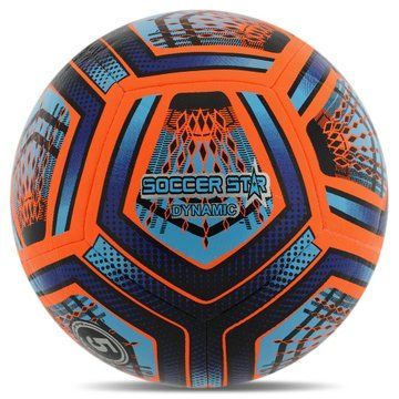 М'яч футбольний HIBRED SOCCER STAR FB-6041 №5 PU помаранчевий-синій FB-6041 фото