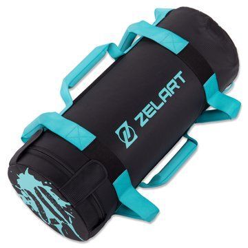 Мешок утяжелитель для функционального тренинга Power Bag Zelart TA-7825-20 20кг черный-голубой TA-7825-20 фото