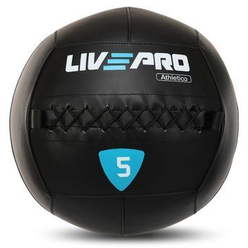 Мяч набивной медицинский для кроссфита WALL BALL LiveUp LP8103-5 5кг черный LP8103-5 фото