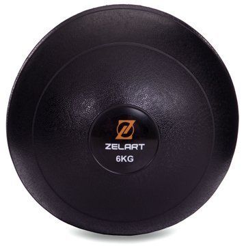 Слэмбол мяч набивной для кроссфита и фитнеса Slam Ball Zelart FI-2672-6 6кг черный FI-2672-6 фото