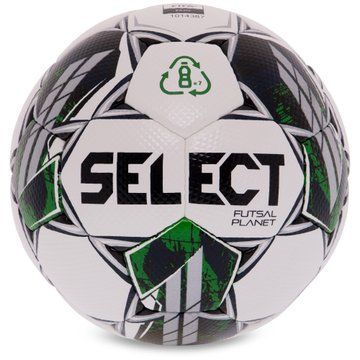 Мяч для футзала SELECT FUTSAL PLANET V22 Z-PLANET-WG №4 белый-зеленый Z-PLANET-WG фото