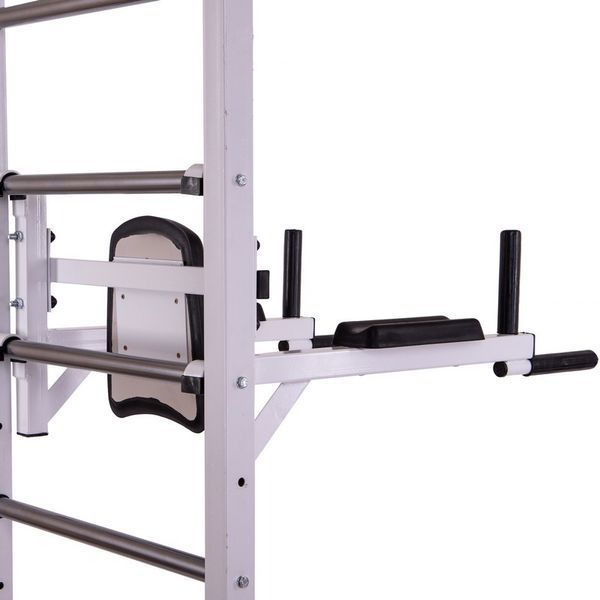 Шведская стенка передвижная с опорой на полу и скамьей для пресса SP-Planeta Универсал PRO L-2409 сталь белый L-2409 фото