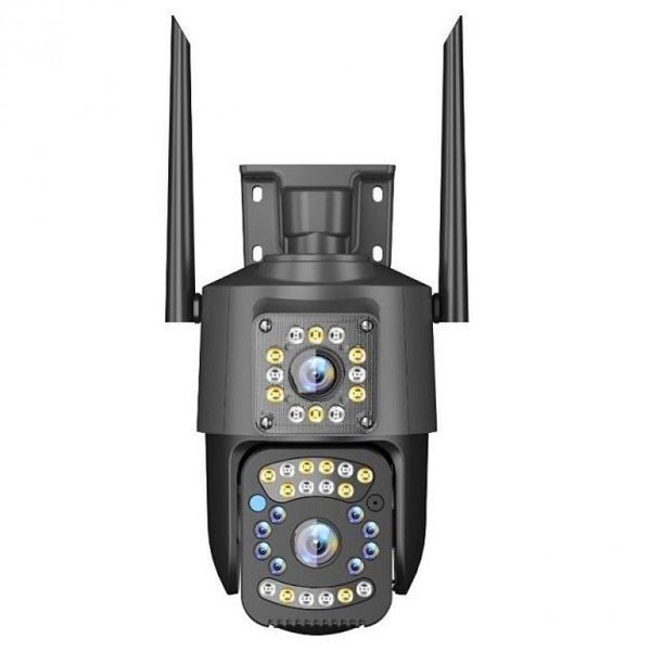 Вулична IP камера 4G/Wi-Fi з двома лінзами SC03 V380pro 4 Mп, Відеокамера з цифровим зумом та мікрофоном ws29254 фото