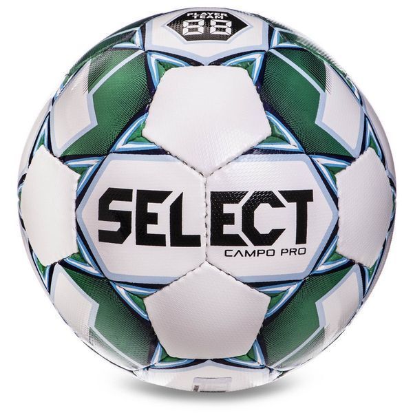 М'яч футбольний SELECT CAMPO-PRO IMS CAMPO-PRO-W №5 білий-зелений CAMPO-PRO-W фото