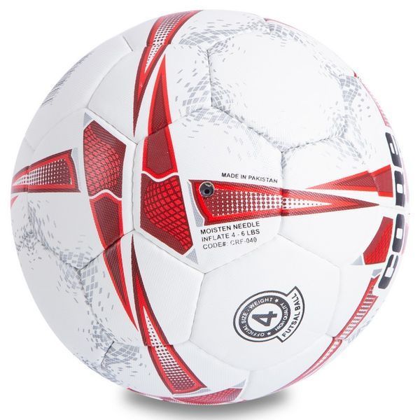 Мяч футзальный CORE PREMIUM QUALITY CRF-040 №4 PU белый-красный CRF-040 фото