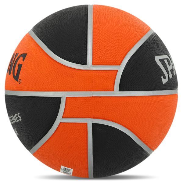 М'яч баскетбольний гумовий SPALDING TF 150 EURO TURK 84506Z розмір 7 чорний-помаранчевий 84506Z фото