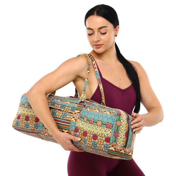 Сумка для йоги FODOKO Yoga bag SP-Sport FI-6970-3 бежевый-голубой FI-6970-3 фото