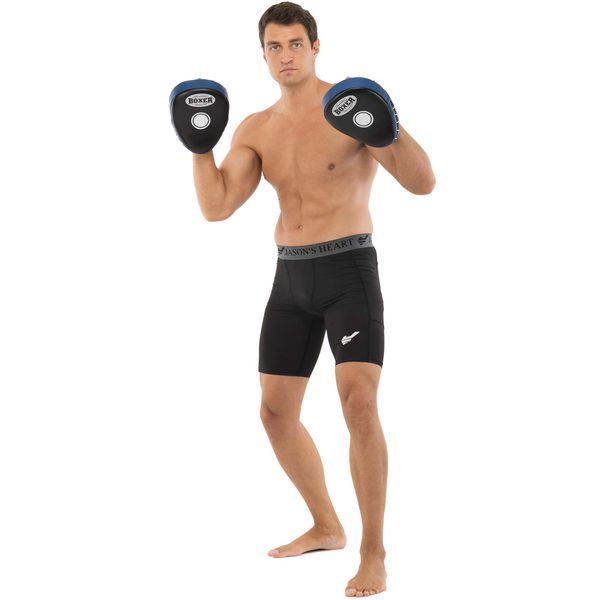 Лапа боксерська вигнута тренувальна шкіра BOXER 2010-01 19х23х4см 2штуки р. Універсальний розмір рукавички 2010-01 фото