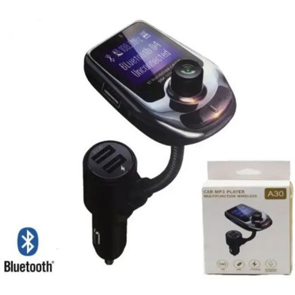 Автомобильный FM трансмиттер модулятор A30 Bluetooth, Фм трансмиттер от прикуривателя ws55477 фото