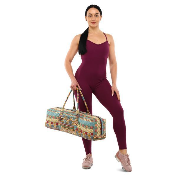 Сумка для йоги FODOKO Yoga bag SP-Sport FI-6970-3 бежевый-голубой FI-6970-3 фото