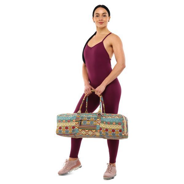 Сумка для йоги FODOKO Yoga bag SP-Sport FI-6970-3 бежевый-голубой FI-6970-3 фото