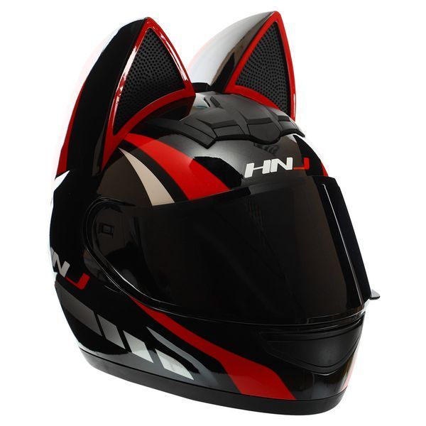 Мотошлем интеграл (full face) Мото Кото с ушками NITRINOS NEKO HNJ M-9412 M-XL цвета в ассортименте XL (60-62) M-9412 фото