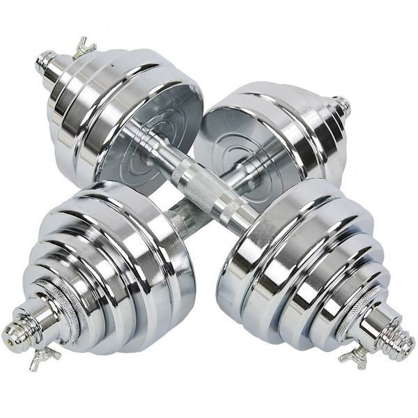 Гантели разборные стальные хромированные 30кг SP-Sport TA-8052-30 2шт по 15кг хром TA-8052-30 фото