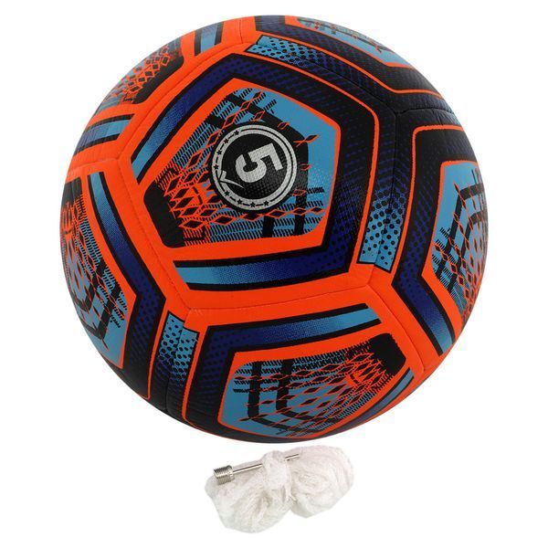 М'яч футбольний HIBRED SOCCER STAR FB-6041 №5 PU помаранчевий-синій FB-6041 фото