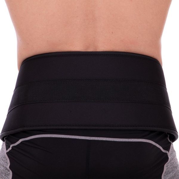 Пояс атлетический для отягощения текстильный с цепью и карабином VALEO Dipping Belt TA-4422 спинка-17см черный TA-4422 фото
