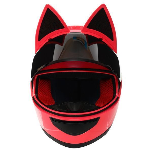 Мотошлем интеграл (full face) Мото Кото с ушками NITRINOS NEKO HNJ M-9412 M-XL цвета в ассортименте XL (60-62) M-9412 фото
