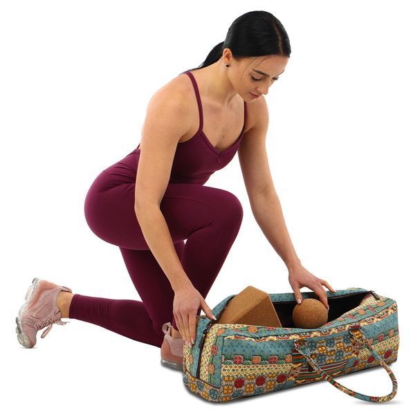 Сумка для йоги FODOKO Yoga bag SP-Sport FI-6970-3 бежевый-голубой FI-6970-3 фото