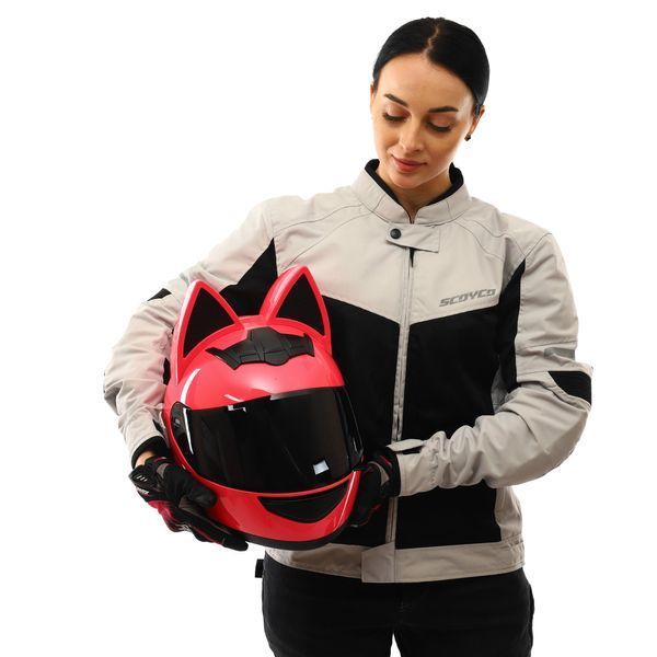 Мотошлем интеграл (full face) Мото Кото с ушками NITRINOS NEKO HNJ M-9412 M-XL цвета в ассортименте XL (60-62) M-9412 фото