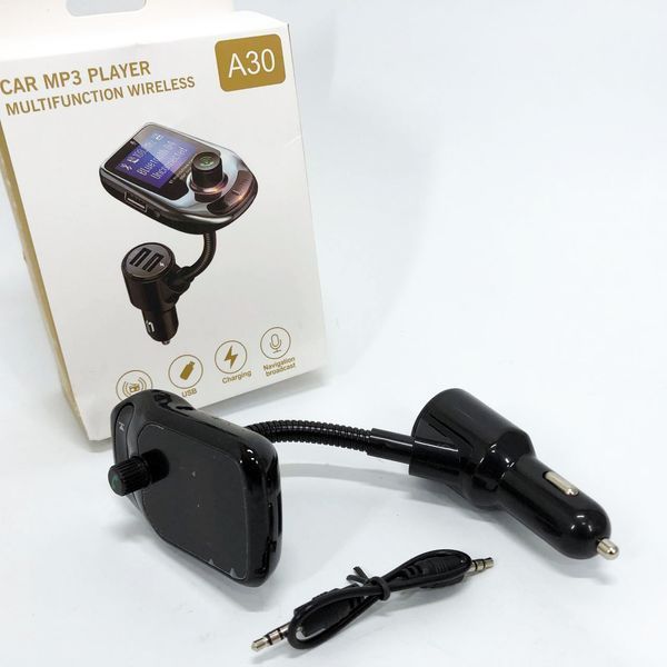 Автомобильный FM трансмиттер модулятор A30 Bluetooth, Фм трансмиттер от прикуривателя ws55477 фото