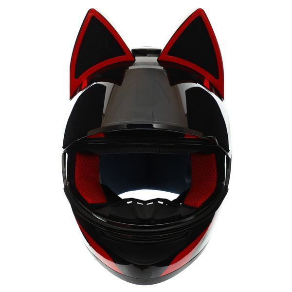 Мотошлем интеграл (full face) Мото Кото с ушками NITRINOS NEKO HNJ M-9412 M-XL цвета в ассортименте XL (60-62) M-9412 фото