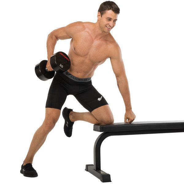 Гантель цельная профессиональная с полиуретановым покрытием LIFE FITNESS SC-80081-30 1шт 30кг черный-красный SC-80081-30 фото