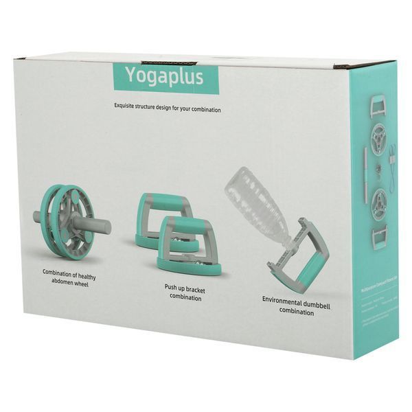 Колесо для пресса 3 в 1 универсальный компактный фитнес-набор Multipurpose compact fitness set Yogaplus FI-9377 цвета в ассортименте FI-9377 фото