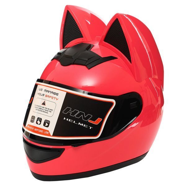 Мотошлем интеграл (full face) Мото Кото с ушками NITRINOS NEKO HNJ M-9412 M-XL цвета в ассортименте XL (60-62) M-9412 фото