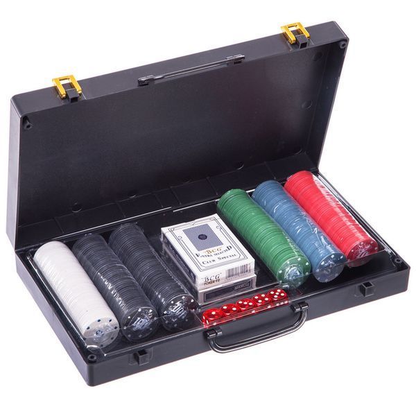 Набор для покера в пластиковом кейсе Poker game set Poker game set SP-Sport 300S-A 300 фишек 300S-A фото