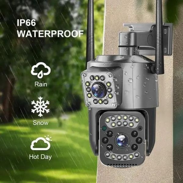 Вулична IP камера 4G/Wi-Fi з двома лінзами SC03 V380pro 4 Mп, Відеокамера з цифровим зумом та мікрофоном ws29254 фото