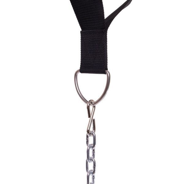 Пояс атлетический для отягощения текстильный с цепью и карабином VALEO Dipping Belt TA-4422 спинка-17см черный TA-4422 фото