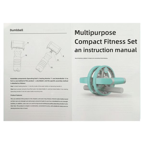 Колесо для пресса 3 в 1 универсальный компактный фитнес-набор Multipurpose compact fitness set Yogaplus FI-9377 цвета в ассортименте FI-9377 фото