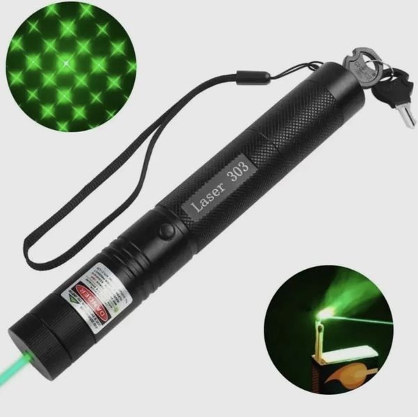 Лазерна указка Green Laser Pointer JD-303, Лазери із зеленим променем лазера, Лазерна указка брелок ws17396 фото