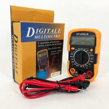 Мультиметр DT-830 LN з підсвічуванням та звуком ABaTap до 750 В Помаранчевий, тестер для вимірювання напруги ws96482 фото