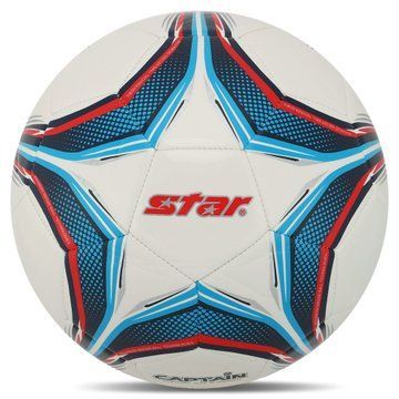 М'яч футбольний STAR CAPTAIN SB8665 №5 PU білий-синій-червоний SB8665 фото