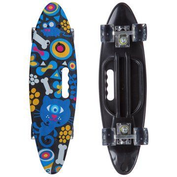 Пенни борд Penny Board круизер пластиковый со светящимися колесами и ручкой для переноски 24' SP-Sport SK-885-1 синий-черный SK-885-1 фото
