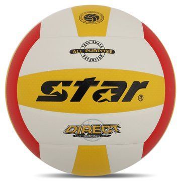 Мяч волейбольный STAR DIRECT VB4055-34 №5 PU белый-желтый-красный VB4055-34 фото