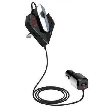 Трансмиттер FM V11 BT с Bluetooth гарнитурой модулятор, блютуз фм передатчик для автомагнитолы ws11154 фото