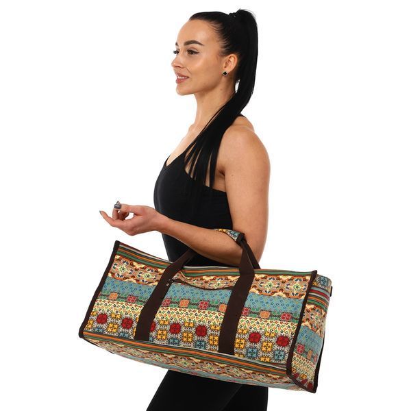 Сумка для йоги SP-Sport DoYourYoga Yoga bag FI-6971-3 бежевый-голубой FI-6971-3 фото