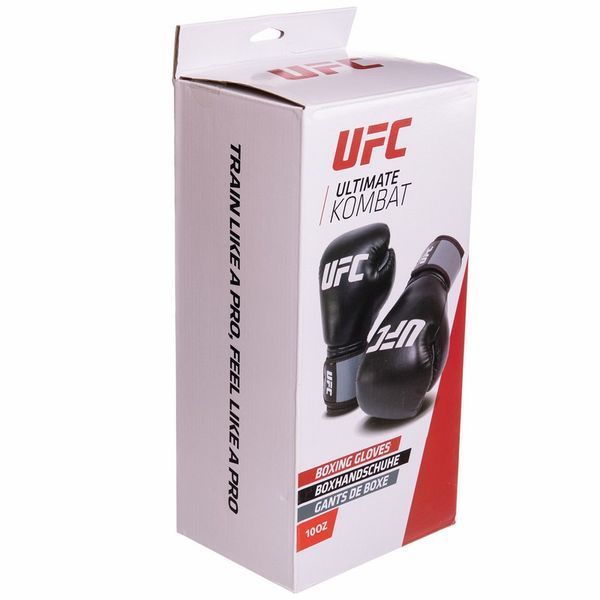 Перчатки боксерские на липучке PU UFC Boxing UBCF-75605 10 унций черный UBCF-75605 фото