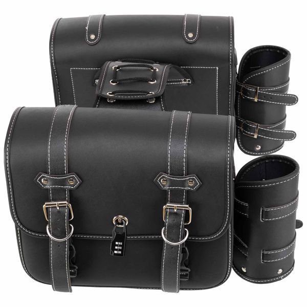 Кофры боковые для мотоцикла из экокожи Chopper SP-Sport HL621 2шт 35x27x15см черный HL621 фото
