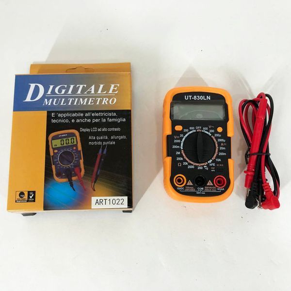 Мультиметр DT-830 LN з підсвічуванням та звуком ABaTap до 750 В Помаранчевий, тестер для вимірювання напруги ws96482 фото