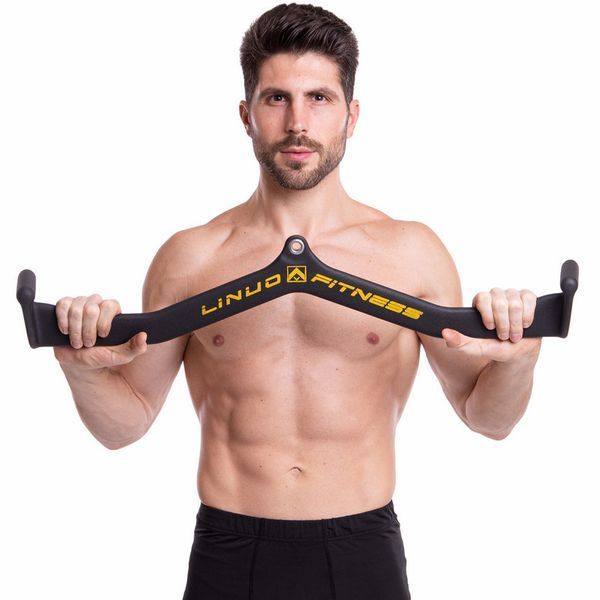 Рукоятка для тяги с широким хватом Wide Grip нескользящее покрытие LINUO FITNESS TA-3700-74 80см черный TA-3700-74 фото