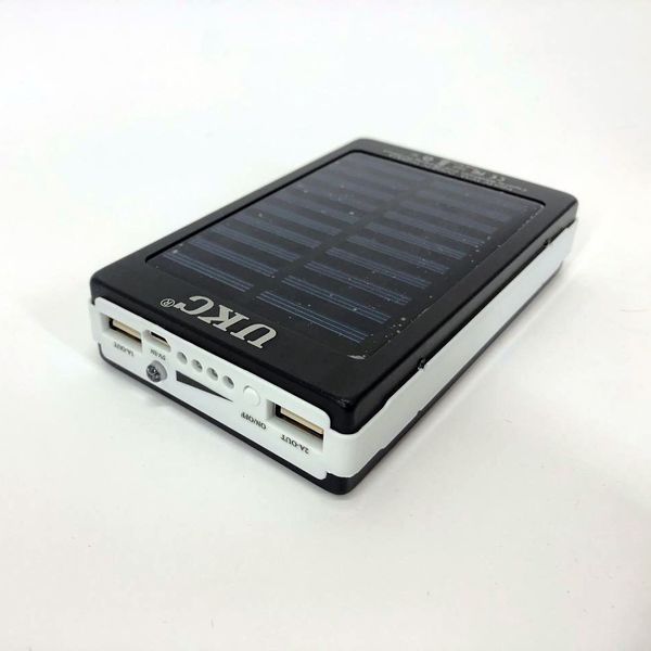 УМБ Power Bank Solar 10000 mAh мобильное зарядное с солнечной панелью и лампой, внешний аккумулятор ws44689-1-1 фото
