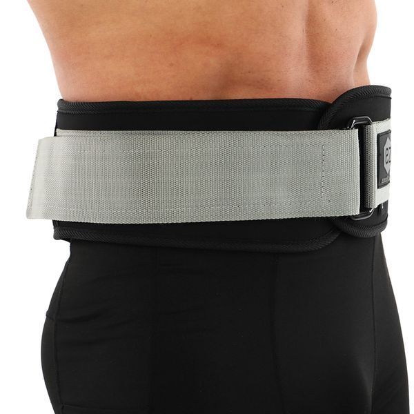 Пояс атлетический текстильный EZOUS LIFTING BELT ARMOR O-03 спинка-17см размер S-L черный-серый O-03 фото