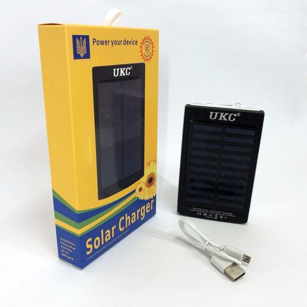 УМБ Power Bank Solar 10000 mAh мобильное зарядное с солнечной панелью и лампой, внешний аккумулятор ws44689-1-1 фото
