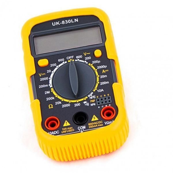 Мультиметр DT-830 LN з підсвічуванням та звуком ABaTap до 750 В Помаранчевий, тестер для вимірювання напруги ws96482 фото