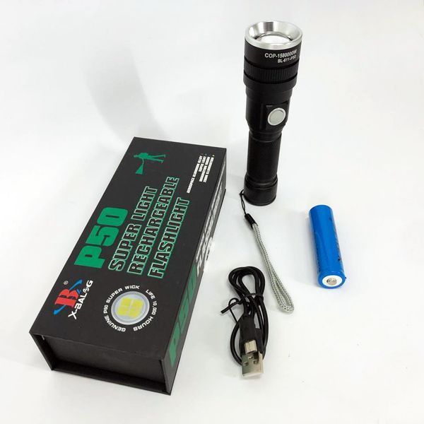 Фонарь аккумуляторный Bailong BL-611-P50, Фонарик полис, Тактичный фонарь, Ручной фонарик led ws25816 фото