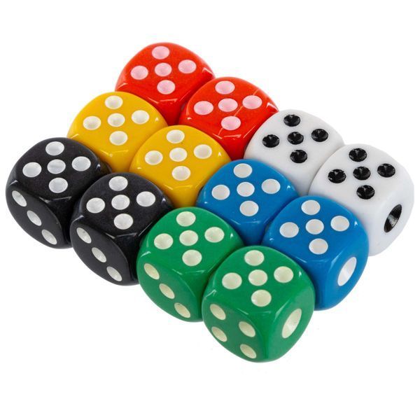 Кості гральні кубики для настільних ігор Dice SP-Sport 1412-1 12 шт. різнокольоровий 1412-1 фото