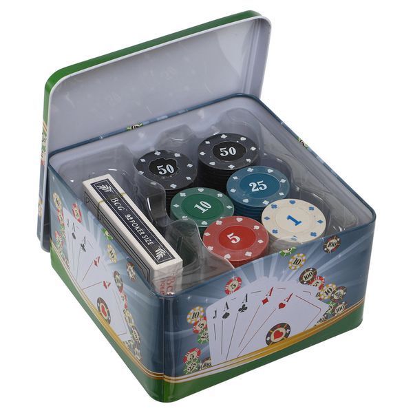 Набор для покера в металлической коробке Poker game set SP-Sport IG-8656 120 фишек IG-8656 фото